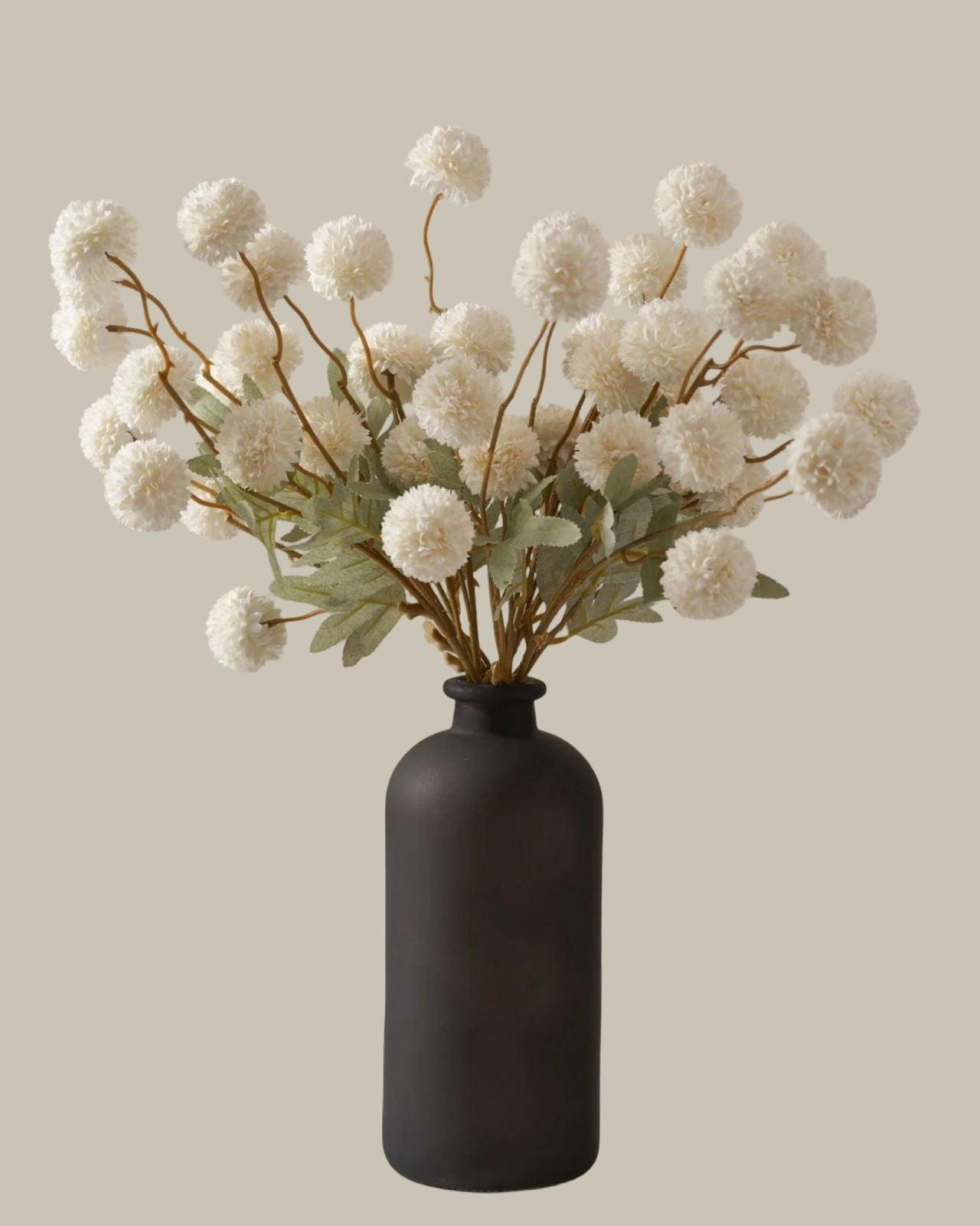 Faux White Kiku Flowers.