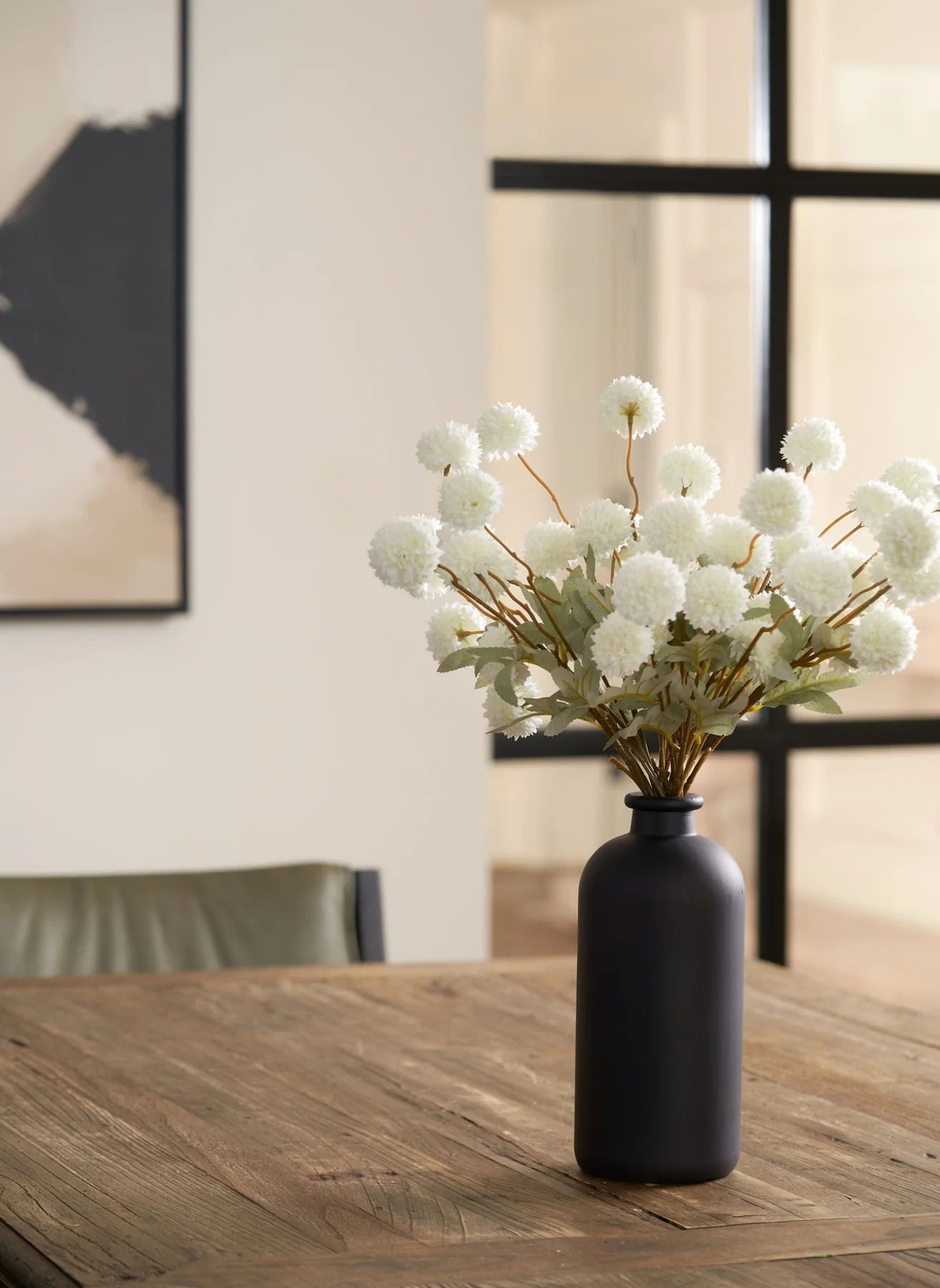 Faux White Kiku Flowers