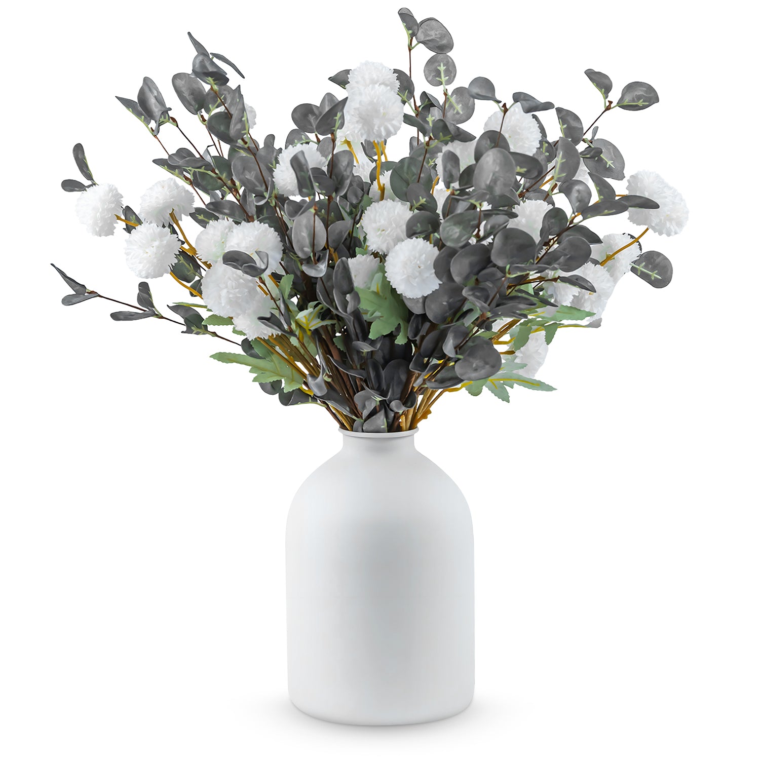 Modern Iron Vase - Matt White