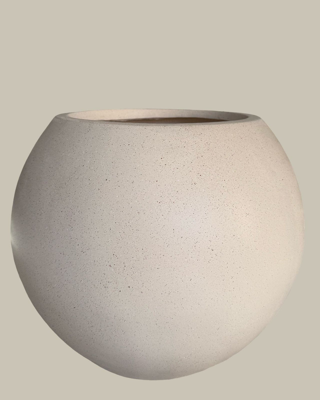 Extra Large Fibrestone Round Pot — Cream