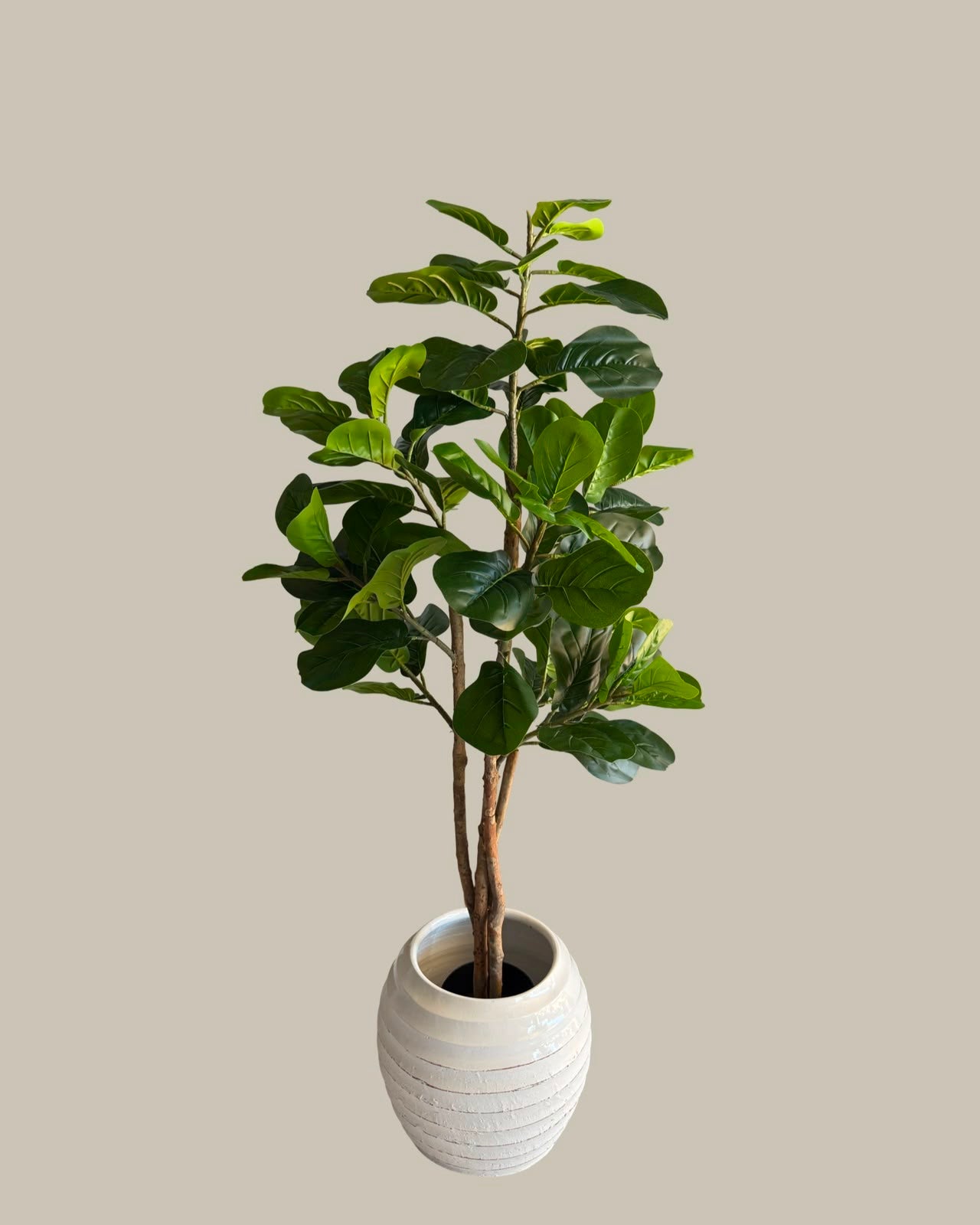 Faux Fiddle Leaf Fig Tree with Real Wood Trunks 150CM