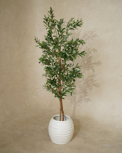 Faux Olive Tree with Real Wood Trunk 180CM