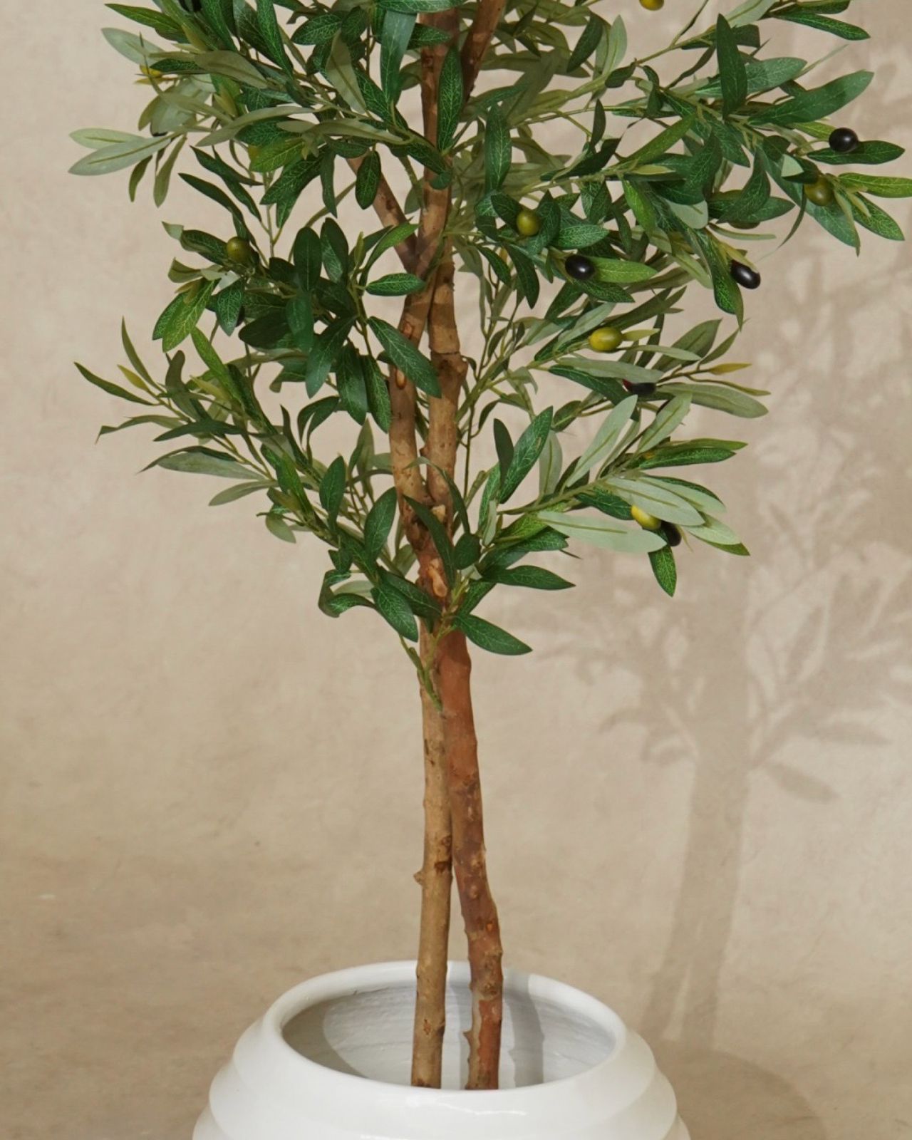 Faux Olive Tree with Real Wood Trunk 180CM