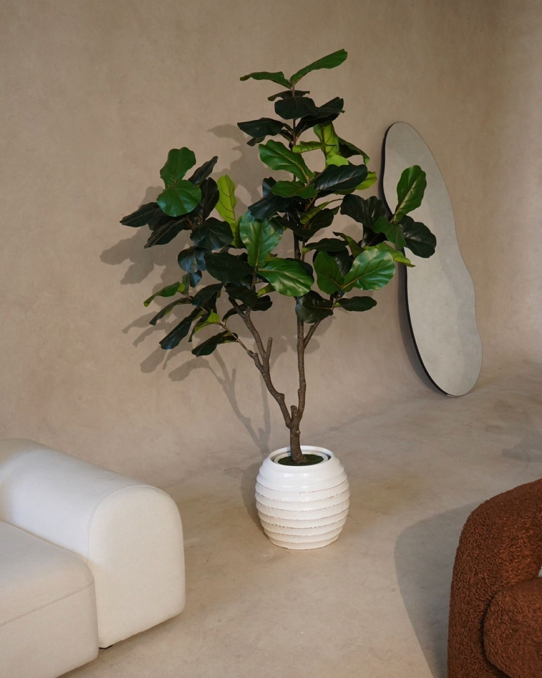 Faux Multi Branch Fiddle Fig Leaf Tree 180CM