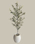Faux Slim Olive Tree with Real Wood Trunk 180CM