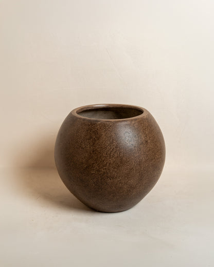 Maren Extra Large Round Pot - Brown