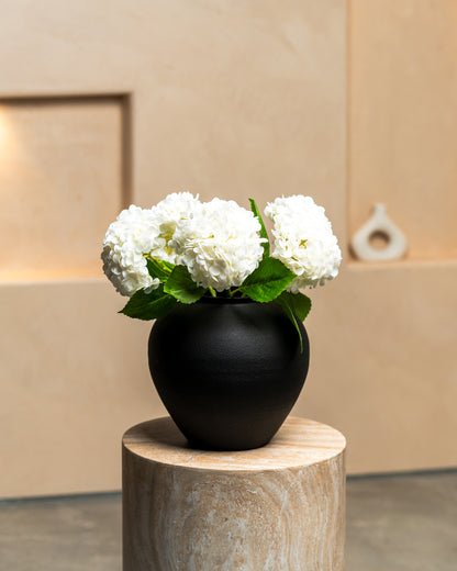 Luma Round Vase - Black
