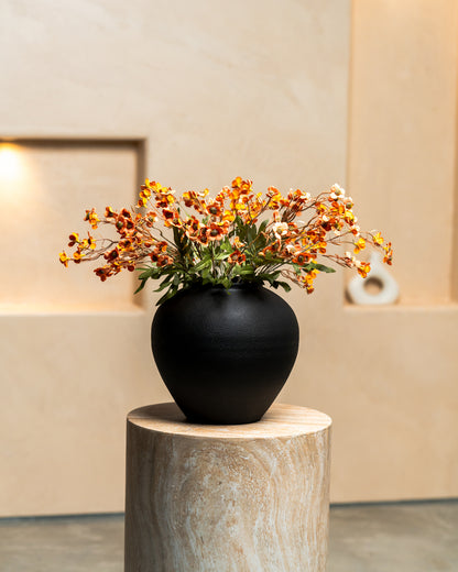 Luma Round Vase - Black