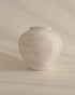 Large White Round Textured Iron Vase – Terra