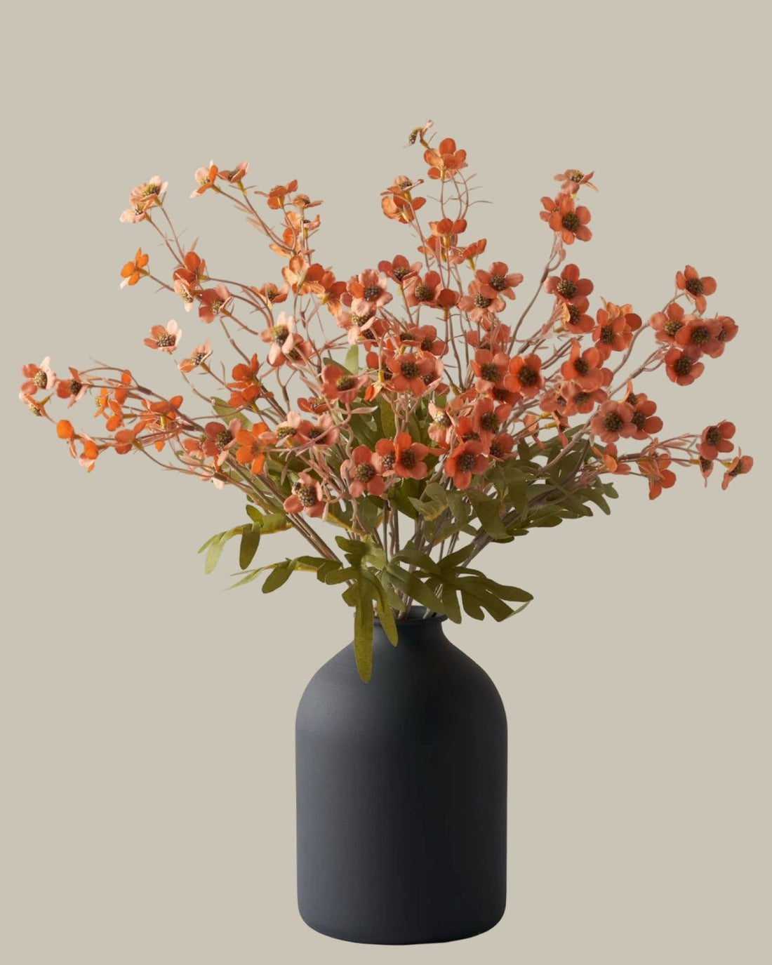 Faux Wax Flower Stems - Umber