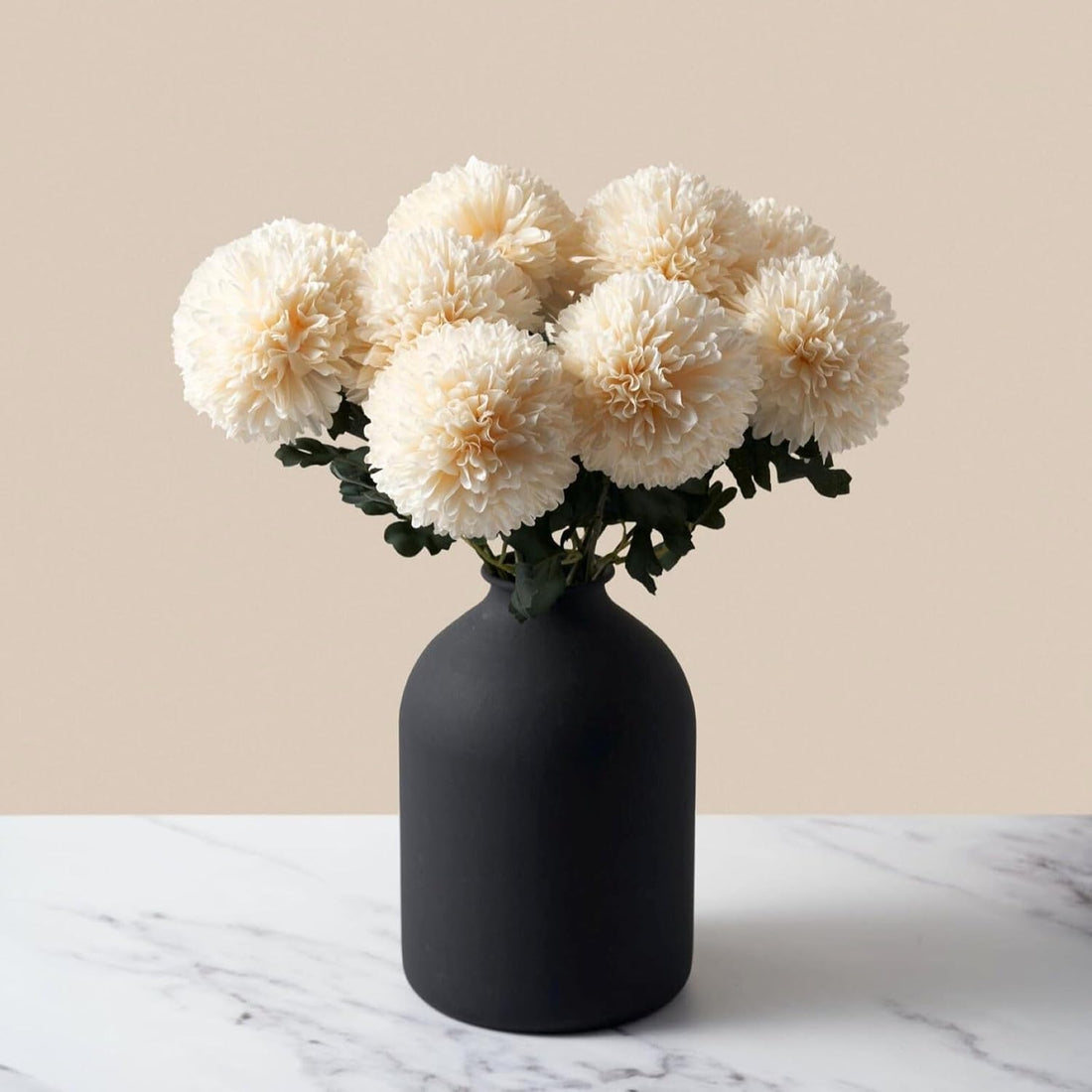 Modern Iron Vase - Matt Black