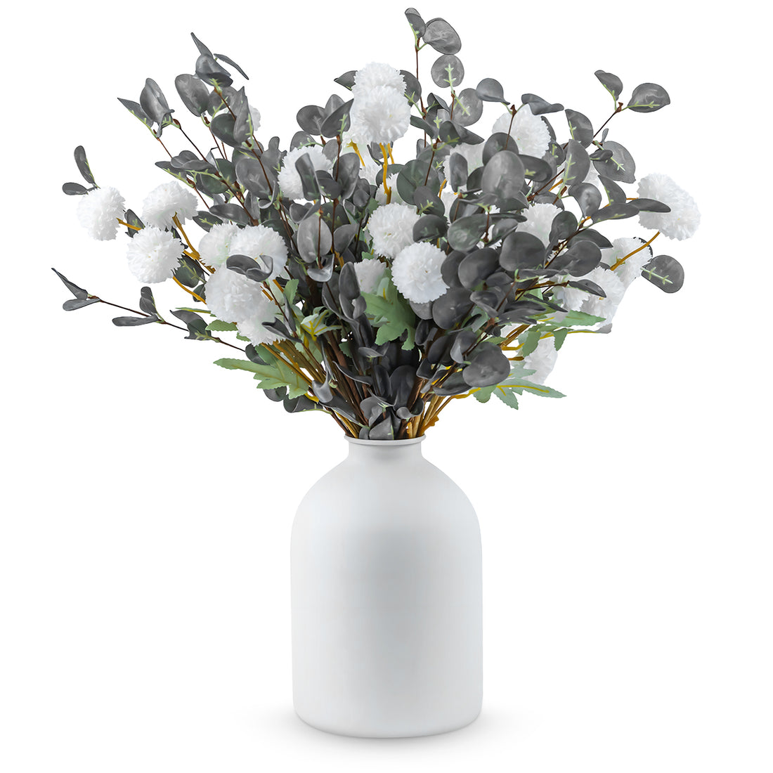 Modern Iron Vase - Matt White