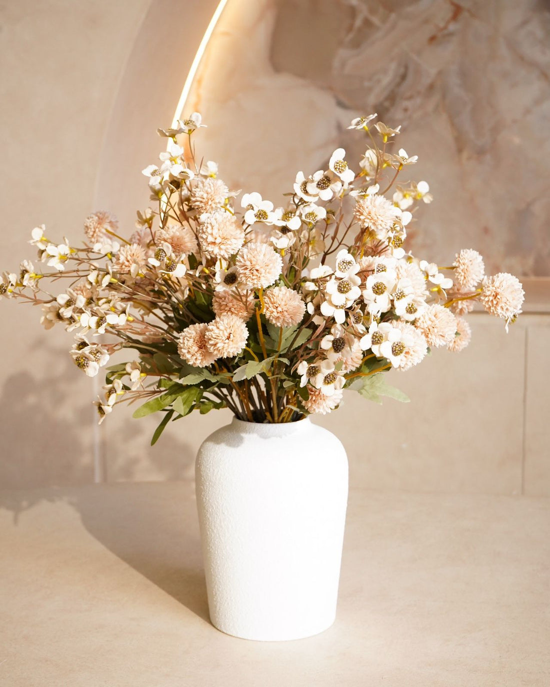 White Iron Vase